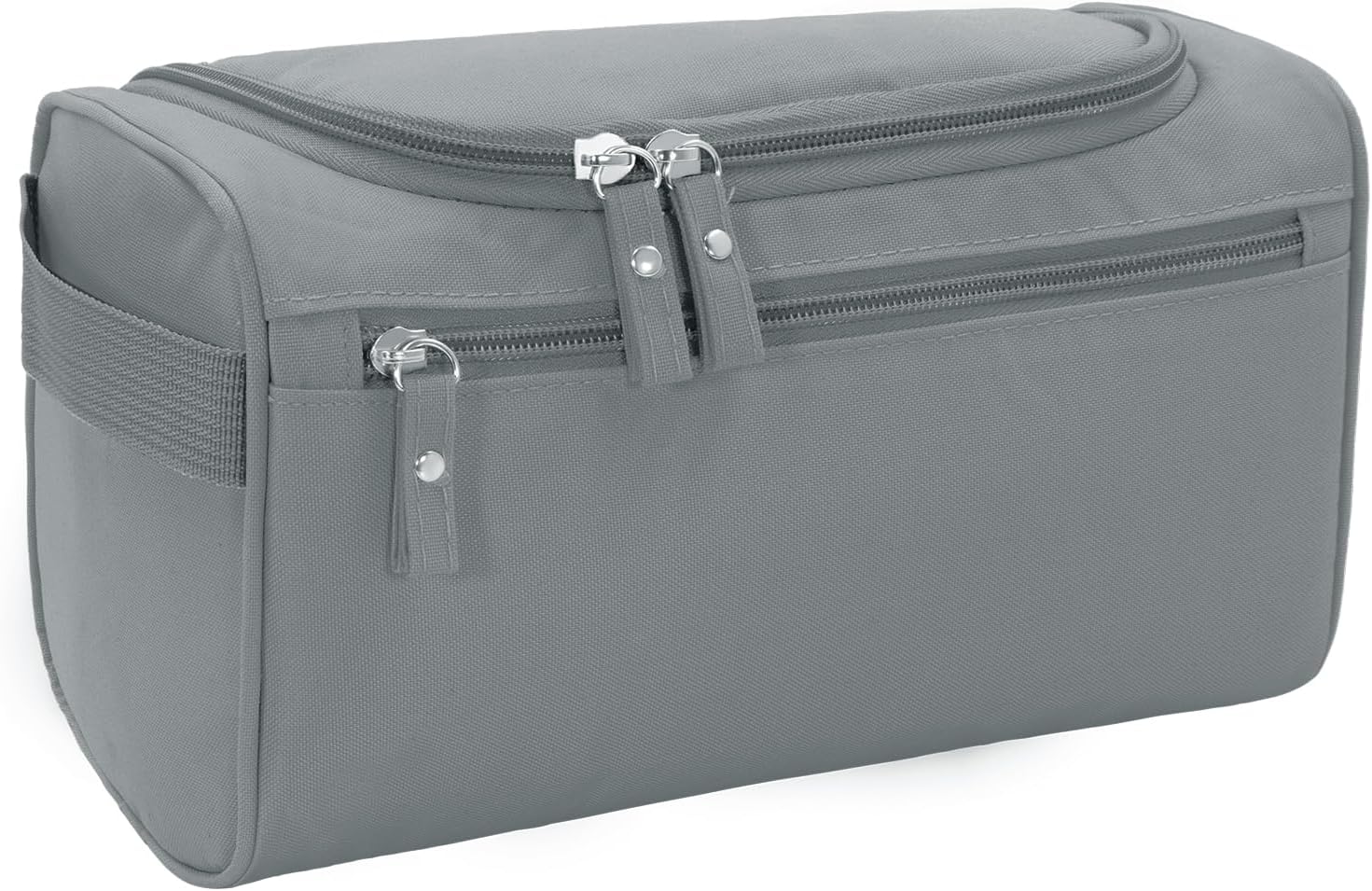 Buruis Travel Toiletry Bag for Men and Women, Hanging Toiletry Organizer Cosmetics Makeup Bag, Water-resistant Dopp Kit Shaving Bag, Small Toiletry Bag for Travel Essentials, Accessories (Gray)