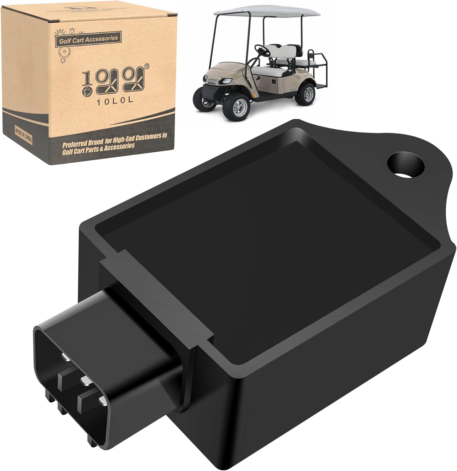 10L0L CDI Ignitor Igniter CDI Box for EZGO Golf Cart with MCI Engine 2004–2008, Replaces EPIGC108 72872-G01, Ignition Module for EZGO Gas Golf Cart Engine