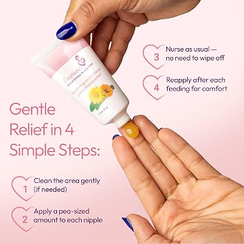 Nursing Salve | All-Natural Nipple Balm for Sore, Cracked & Irritated Nipples | Postpartum Essentials | Lanolin Nipple Cream Safe for Breastfeeding | Breastfeeding Essentials | 1.1oz (30g)
