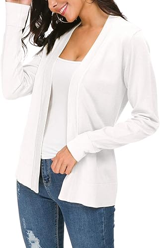 Vista 2 de Urban CoCo Chaqueta de punto de manga larga con frente abierto para mujer