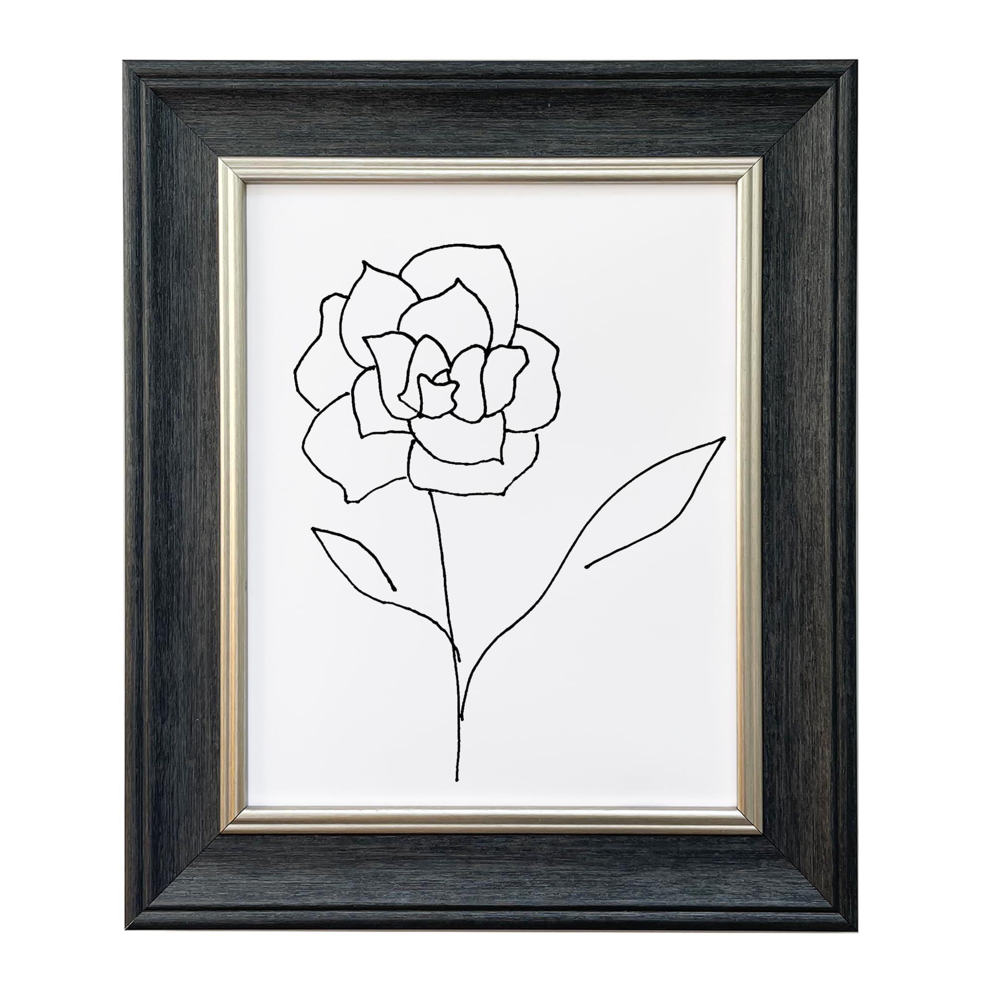 Aryllis 10x8 Photo Frame (25.4cm x 20.32cm), Charcoal, Freestanding & Wall Mountable Picture Frame for 10x8 Prints