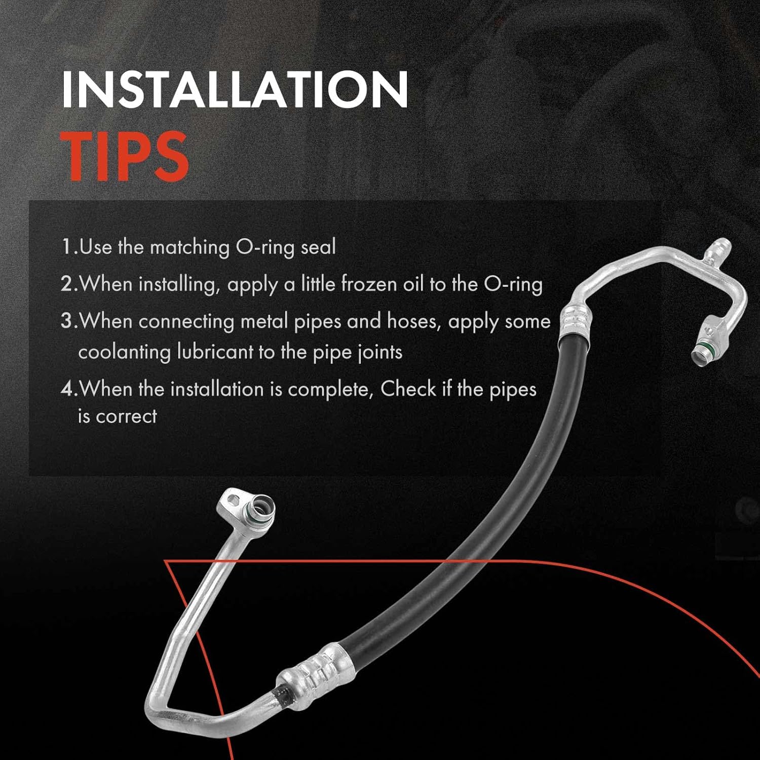 A-Premium A/C Discharge Line Hose Assembly Compatible with Toyota Yaris 2019-2020, Yaris iA 2017-2018 & Scion iA 2016, 1.5L, DOHC, Petrol, Compressor to Condenser