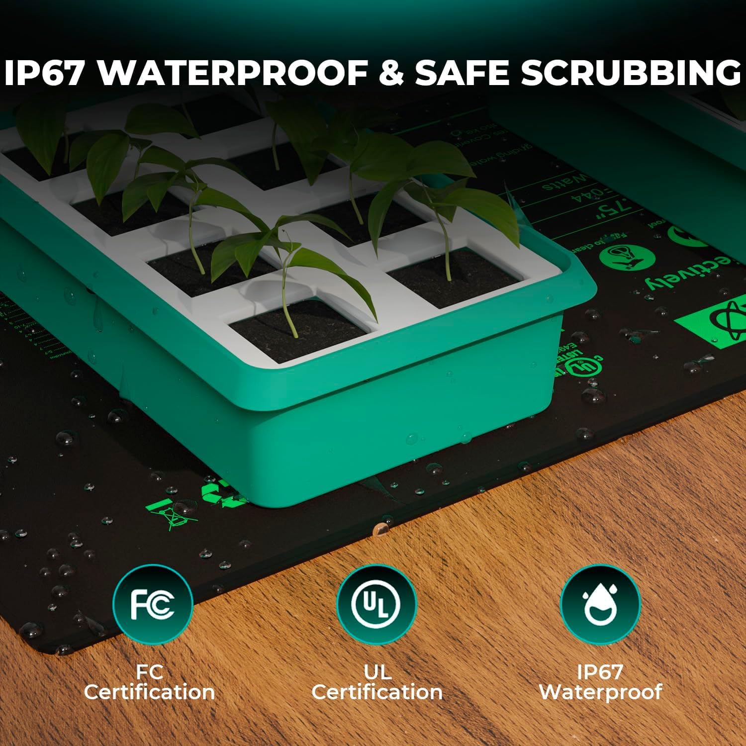 MARS HYDRO Tapis chauffant pour plantes avec thermostat pour jardin terrarium, tapis thermique pour semis germination et amphibiens reptiles -48" x 20,75"