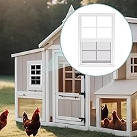 Vista 7 de Tandefio Paquete de 2 ventanas de cobertizo blanco de 14 x 21 pulgadas, ventanas corredizas con vidrio templado y pantalla para el hogar