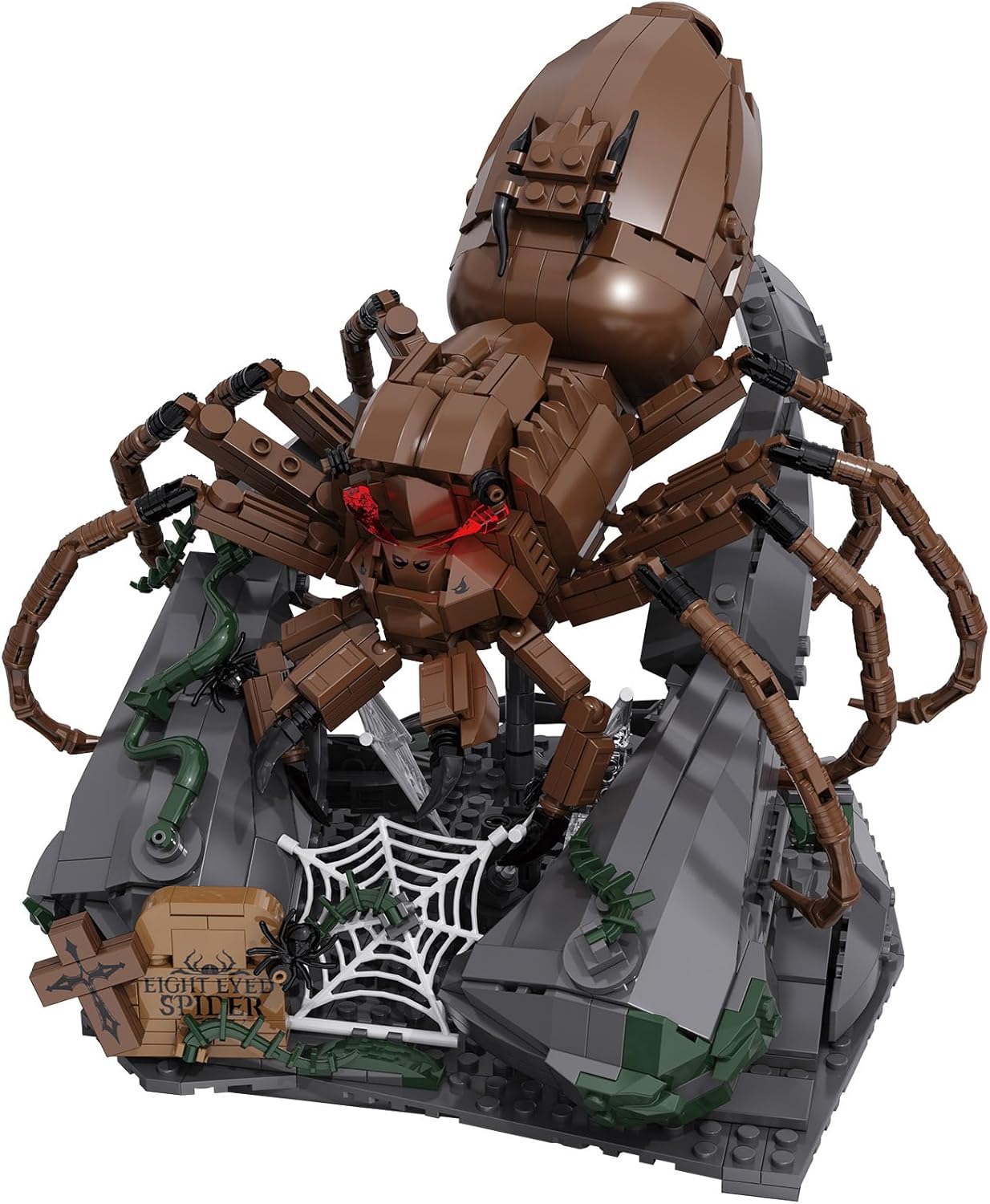 Spider Model Building Set for Adults Boys Girls, Eight Eyed Spiders Animal Display Model, Halloween Decor, Insect Series Building Toy, Creative Birthday Gifts (875 Pieces
