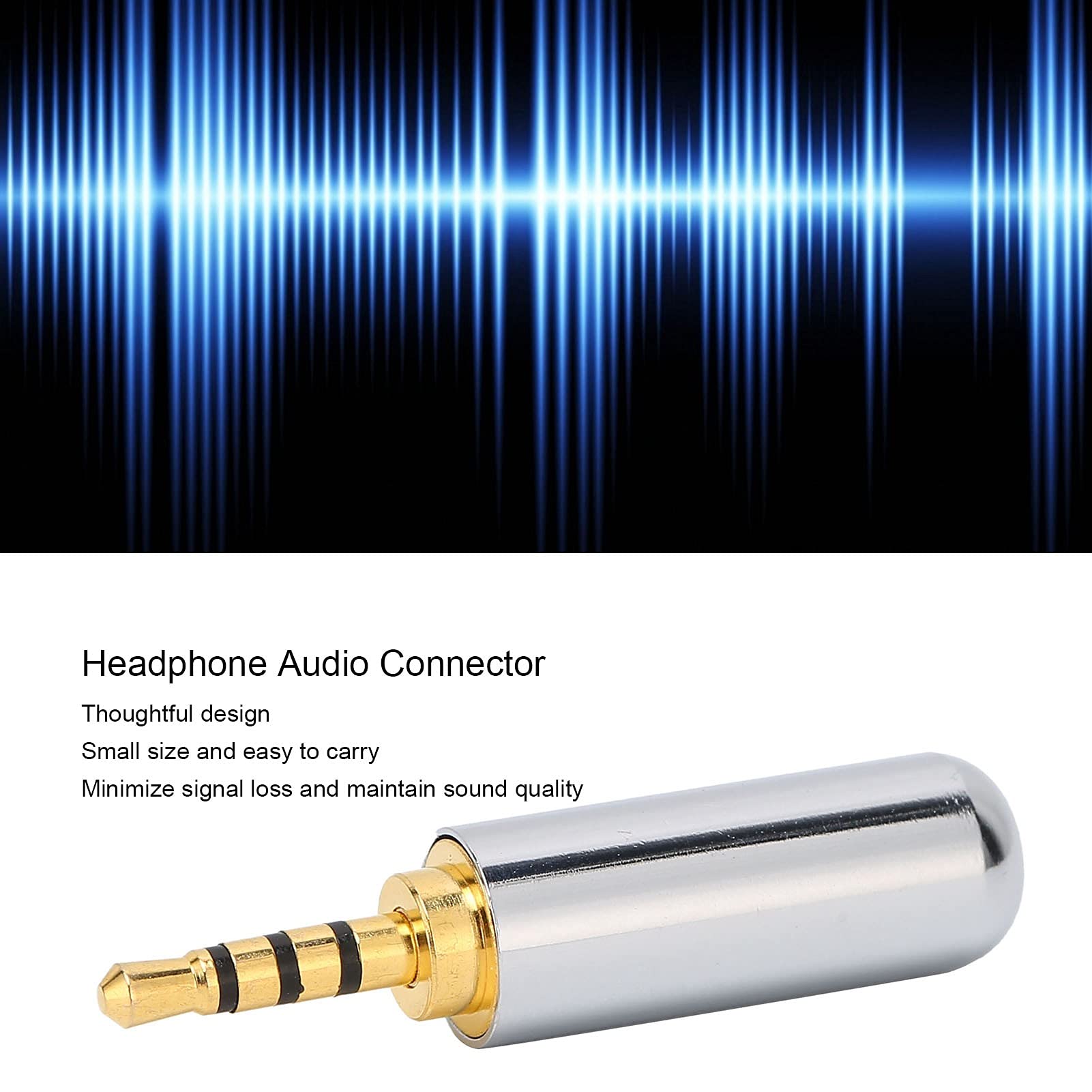 80 connettori stereo per cuffie da 2,5 mm, per prodotti digitali, design portatile e sottile, compatibili con lettori MP3 e smartphone, in metallo, facili da trasportare