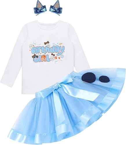 IMEKIS Cake Smash Outfit Girl: 1st 2nd Birthday Long Sleeve Winter Shirt Tutu Sk