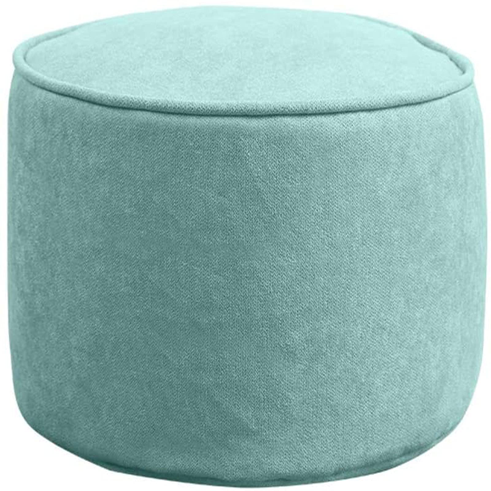 Collic Pouf Rond De Couleur Solide, Tabourets À Pied Souple Lavable