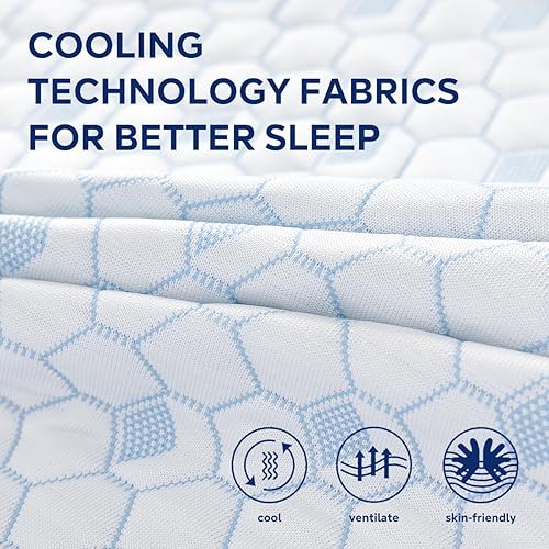 Miniatura 8 de Gelsea Colchón individual para niños, colchón de espuma viscoelástica de 8 pulgadas en una caja, infusión de té verde, funda de bambú transpirable,