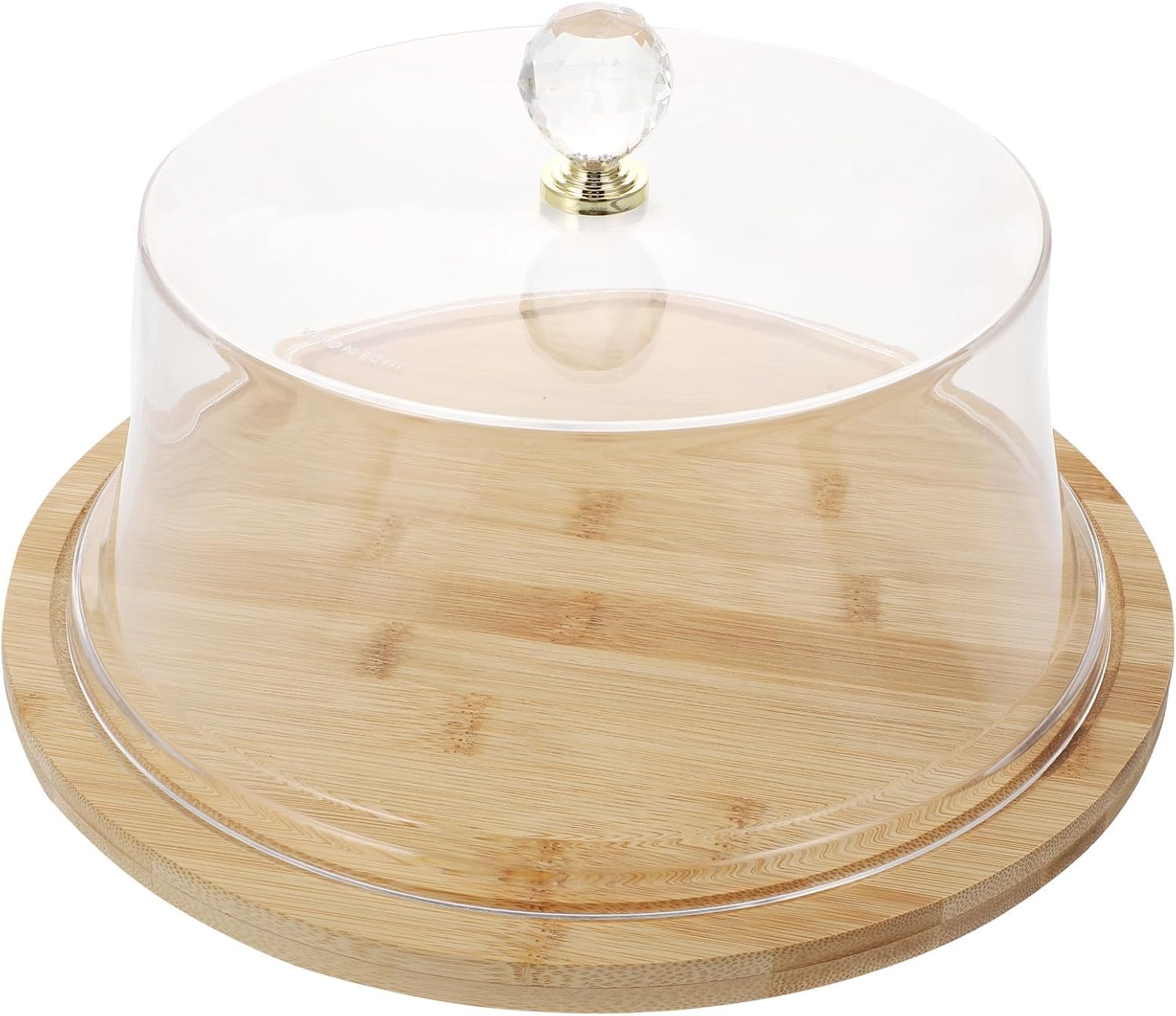 Base Cake Plate with Acrylic Food Cover Dustproof Dessert Lid for Party Display and Home Food Protection