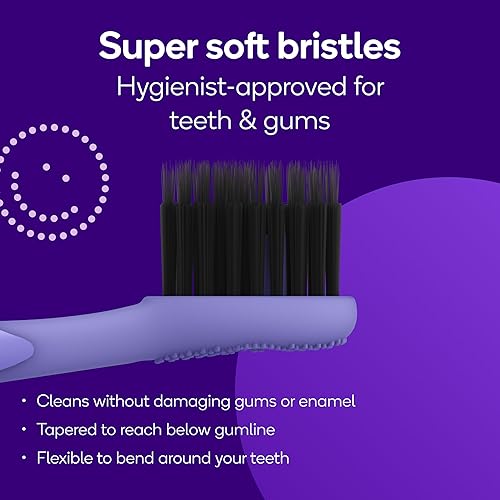 Miniatura 10 de BURST Cabezales de cepillo de dientes  Cabezales de repuesto para cepillo de dientes eléctrico BURST Sonic  Cerdas suaves de carbón para limpieza