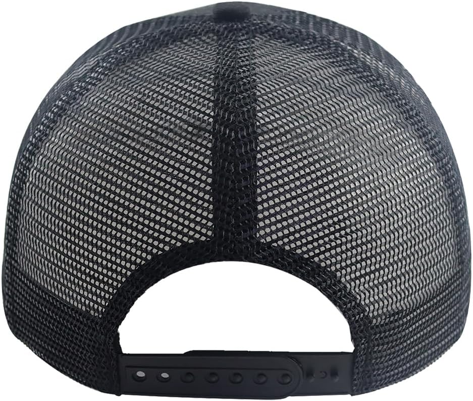 Dad est 2026 Trucker Hats for Men, Adjustable Cotton Leather Patch Papa Snapback Baseball Cap - Image 5