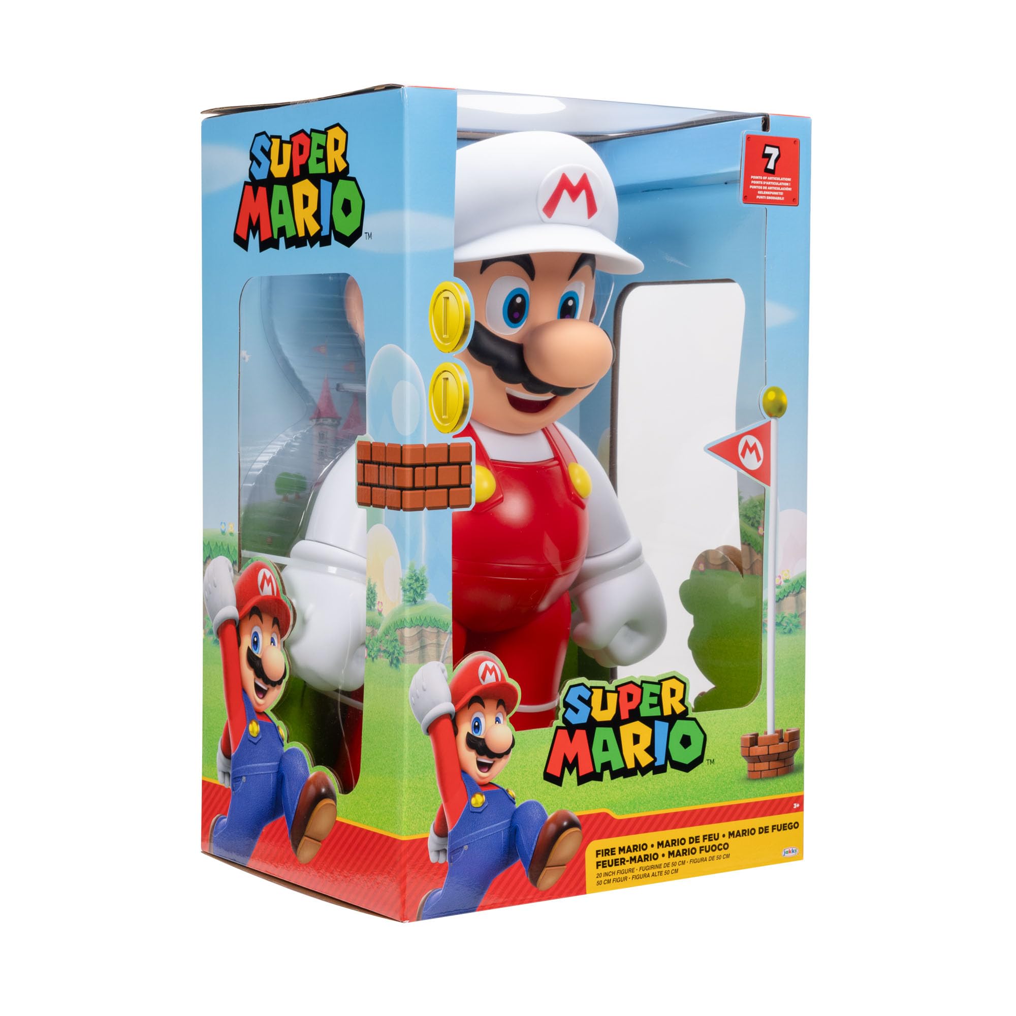 NINTENDO – Super Mario duża figura – FIRE MARIO 50 cm, 83393