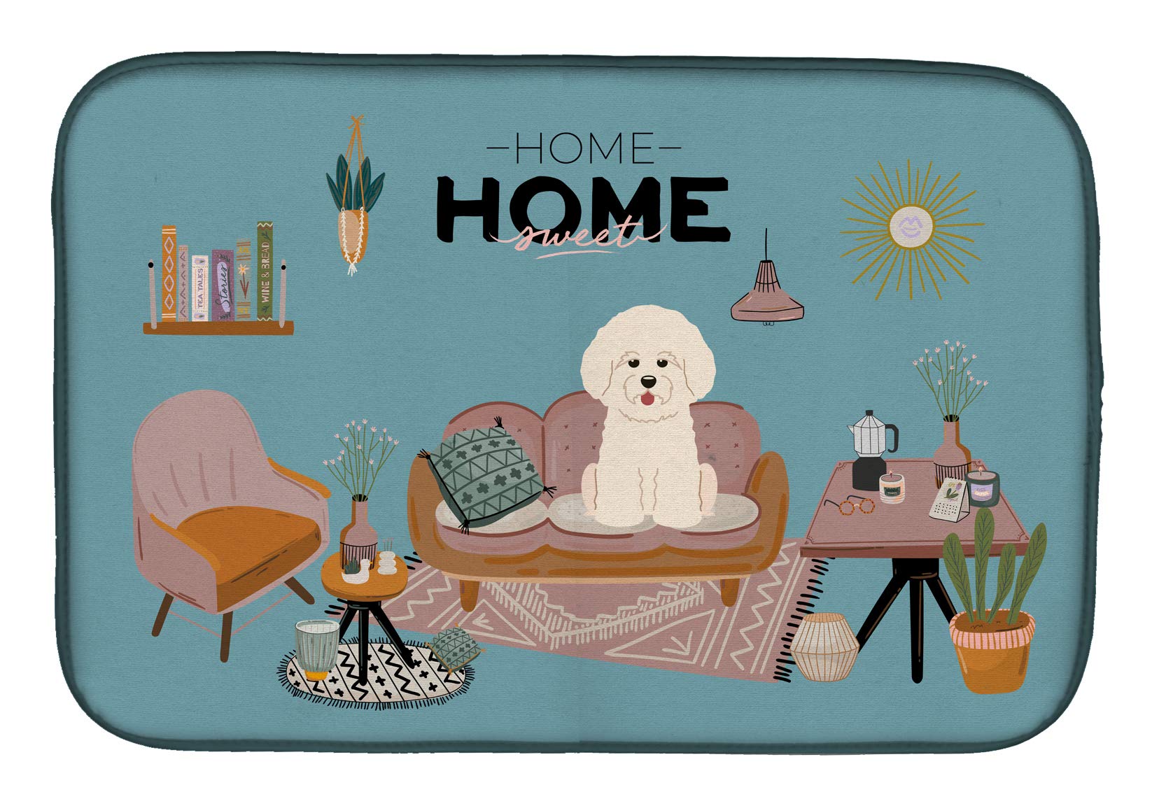 Caroline's Treasures Bichon Frise Sweet Home dish-drying-mats, 14 x 21, Multicolor