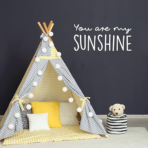Miniatura 2 de Calcomanía de vinilo para pared, You are My Sunshine, 14 x 30 pulgadas, calcomanía inspiradora de moda para dormitorio de niños, hogar, guardería,