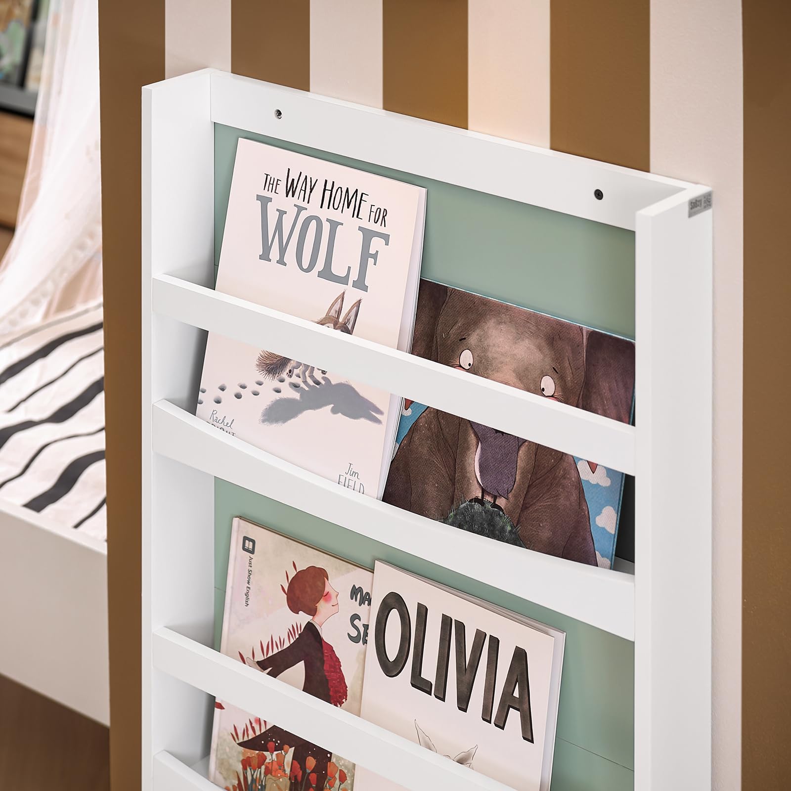 SoBuy Kinderboekenkast, Opbergplank voor Kinderen, Boekenplank voor
