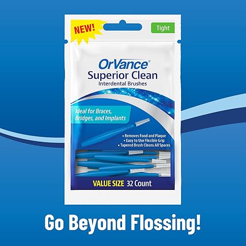 Miniatura 6 de ORVANCE Cepillos interdentales  La mejor alternativa a palillos de dientes, púas de hilo dental y púas suaves para encías  Paquete de 32 unidades