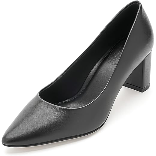 Symbol Premium Desk to Dinner Block Heel Pumps
