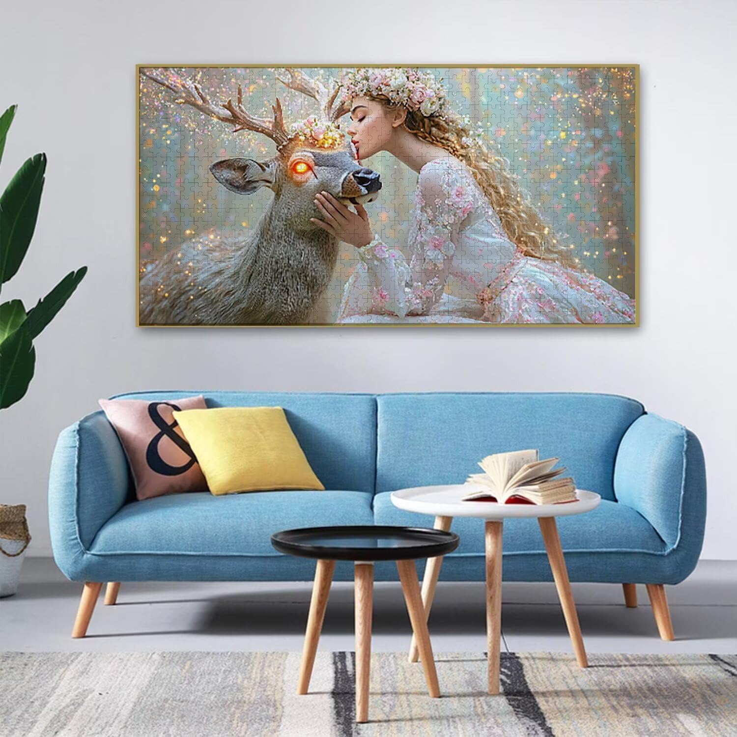 Puzzle de Madera para Adultos 1312 Piezas - ELK Fairy, Obra de Arte de Juego de Rompecabezas para Adultos, Puzzle de Impresión de Alta Definición Multicolor, Pasatiempo Creativo Regalo b-715