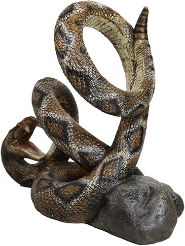 Miniatura 3 de Ebros Gift Southwestern Wildlife - Soporte para botella de vino de serpiente de cascabel en espiral con espalda de diamante, escultura como barra y