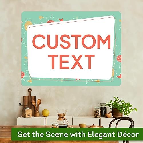 Miniatura 93 de My Sign Center - Letrero personalizado, 11 colores de fuente, 13 estilos de fuente, 4 opciones de agujero, 22 tamaños, 8 x 32 pulgadas, sin óxido,