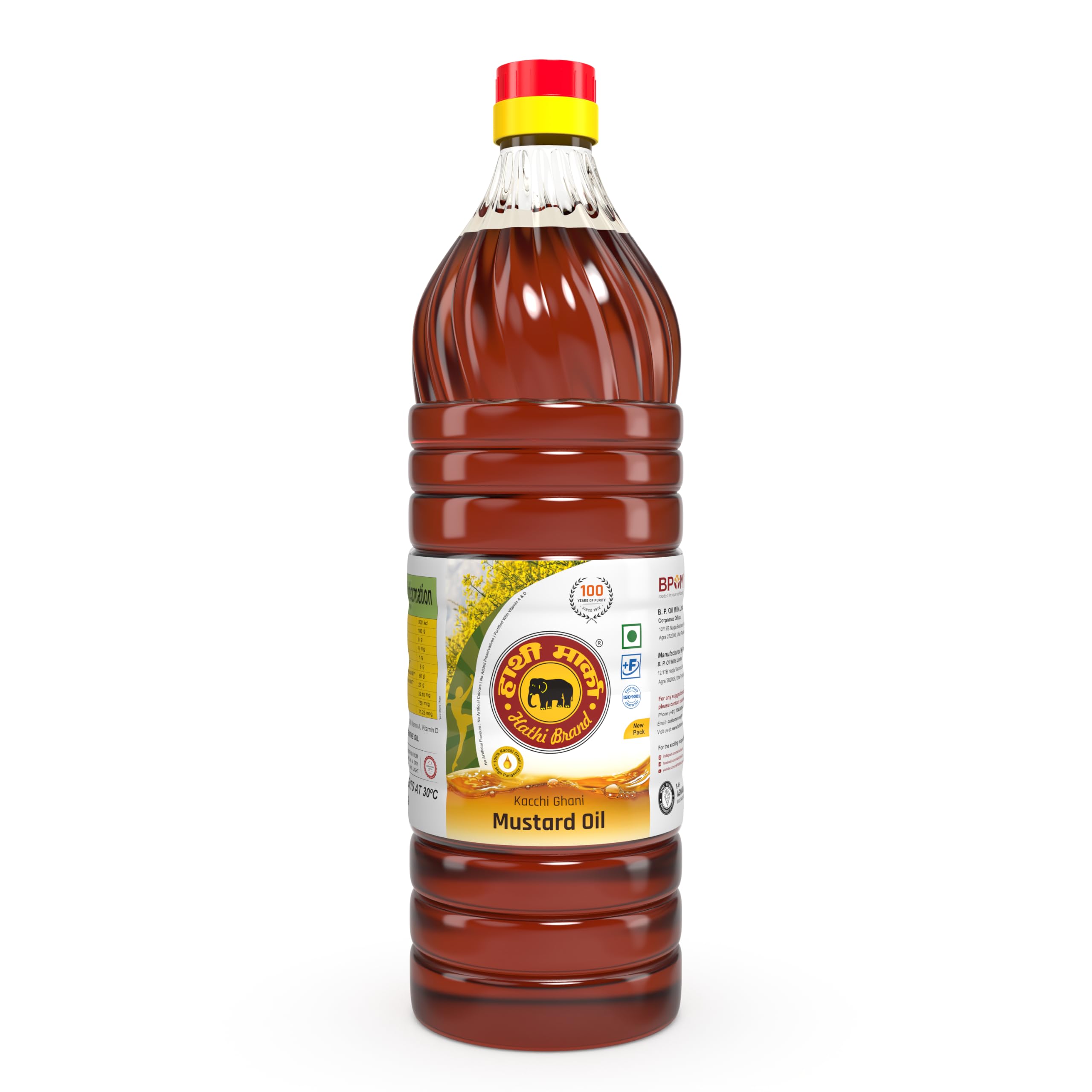 Elephant Brand Hathi Marka Kacchi Ghani Mustard Oil - 1 Litre Bottle-image-36