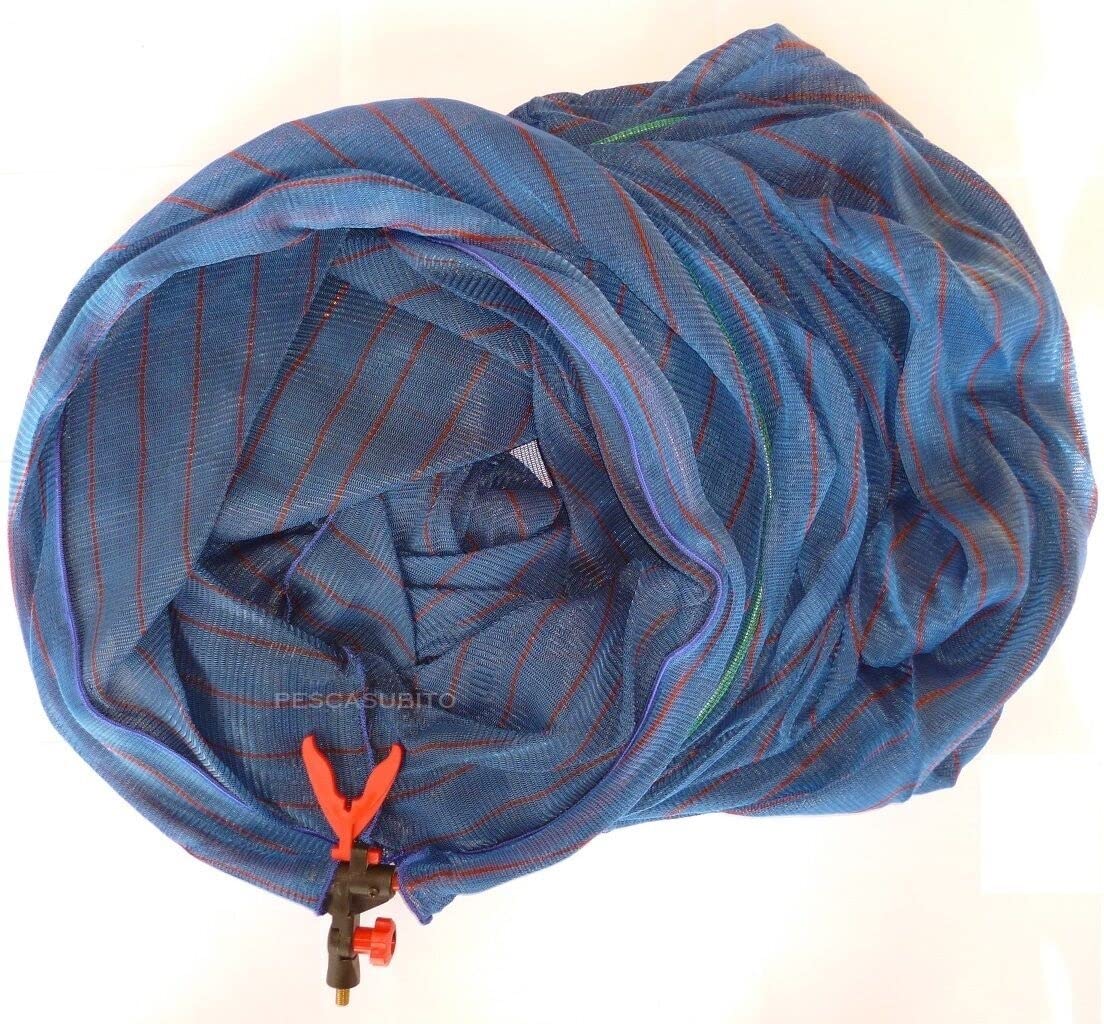 Nassa 2.50mt con Reggicanna da Pesca Micro Rete con Porta Reggi Canna Inglese Ledgering
