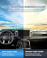 Vista 6 de FIILINES - Cubierta para tablero, accesorio para tablero de malla antideslizante, parasol sin reflejos y protector compatible con Toyota Tundra