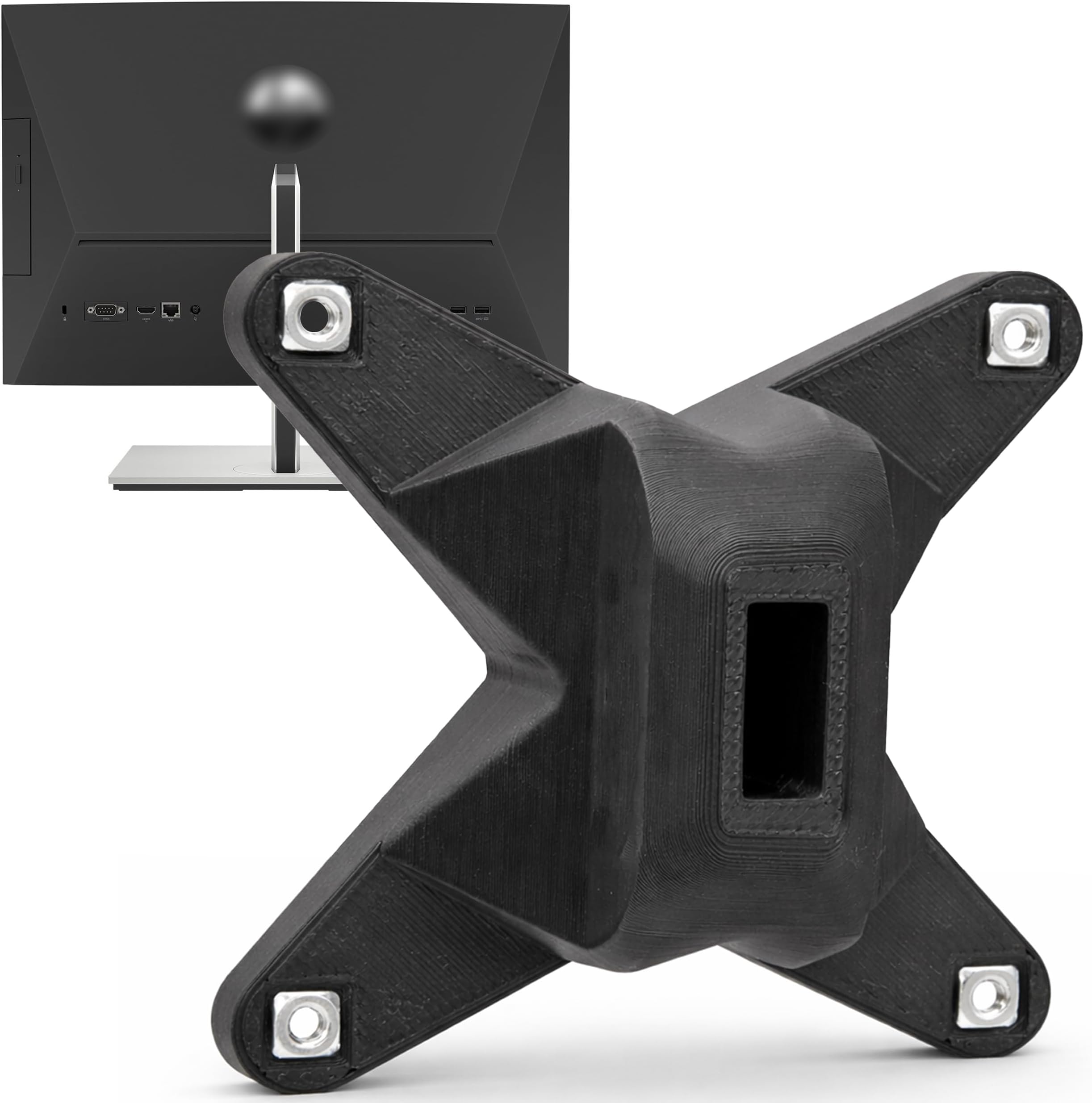 VESA adapter compatible with HP ProOne 400 G6 All-in-One PC - vesa mount adapter for monitor arm, bracket or wall mount - 75x75mm