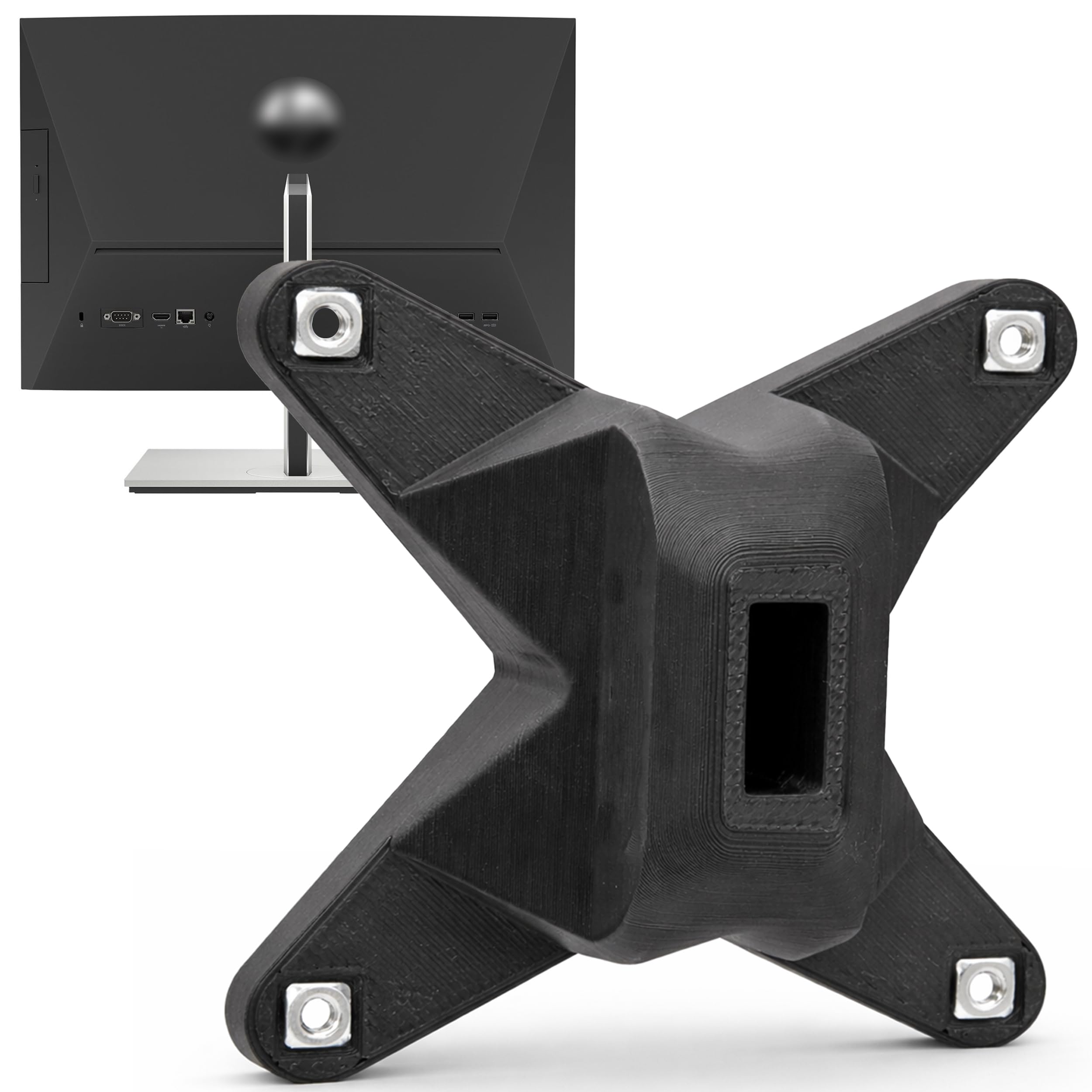 3IDEE VESA adapter compatible with HP ProOne 400 G6 All-in-One PC - vesa mount adapter for monitor arm, bracket or wall mount - 75x75mm