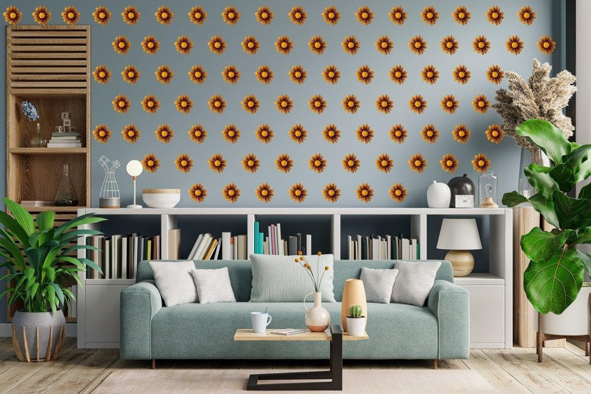 Boho Blossom Daisy Stickers muraux décoratifs Motif branche d'arbre Art 20