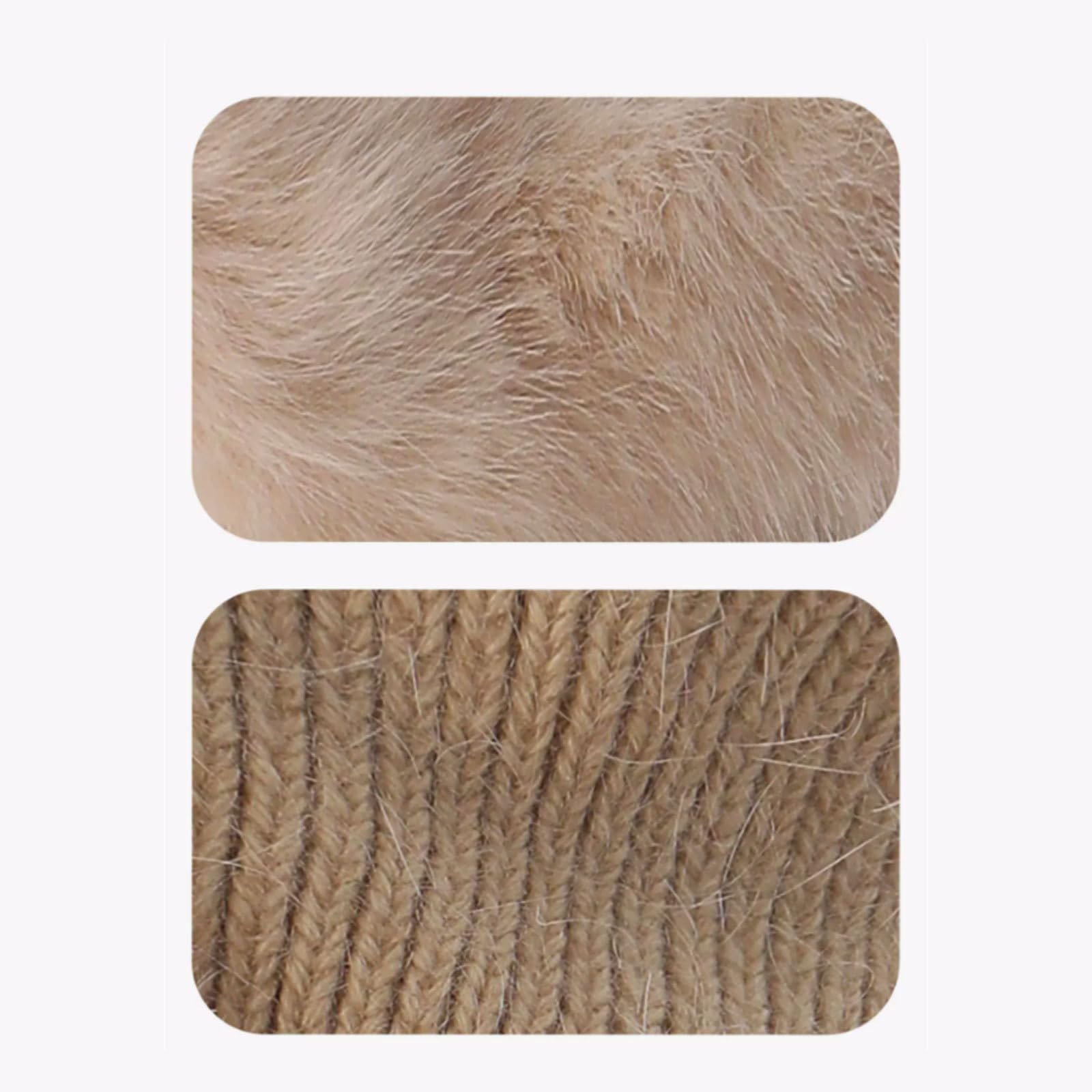 Elástico Gorros de Mezcla de Fibra sintética, Gorros Gruesos de Lana, Gorro de Punto con Forro cálido, Gorro Tejido para otoño e Invierno cálido