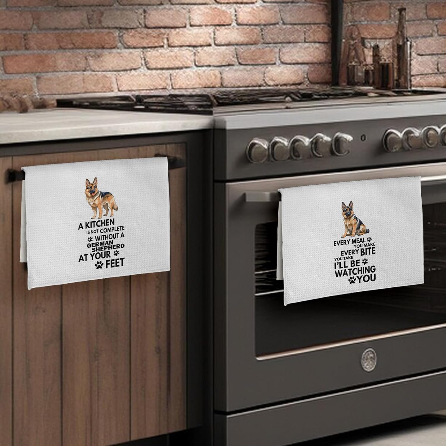 German Shepherd Dog Kitchen Towels, Every Meal You Make German Shepherd Gifts Dog Mom Dad Owner Dish Tea Kitchen Towels Decorative Set, Puppy Pet Dogs Lover Hand Towel for Bathroom 16x24 Inch - Image 4