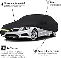 Vista 2 de Yixin Funda impermeable para automóvil Mercedes Benz E Class Sedan E250 E320 E300 E350 E400 AMG 190T 2006-2026, ajuste personalizado, correa 100%