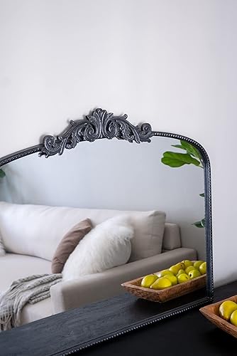 Miniatura 9 de A&B Home Espejo de arco negro - Espejo de pared con marco de metal, espejo arqueado grande de 40 x 31 pulgadas para baño, dormitorio, sala de estar