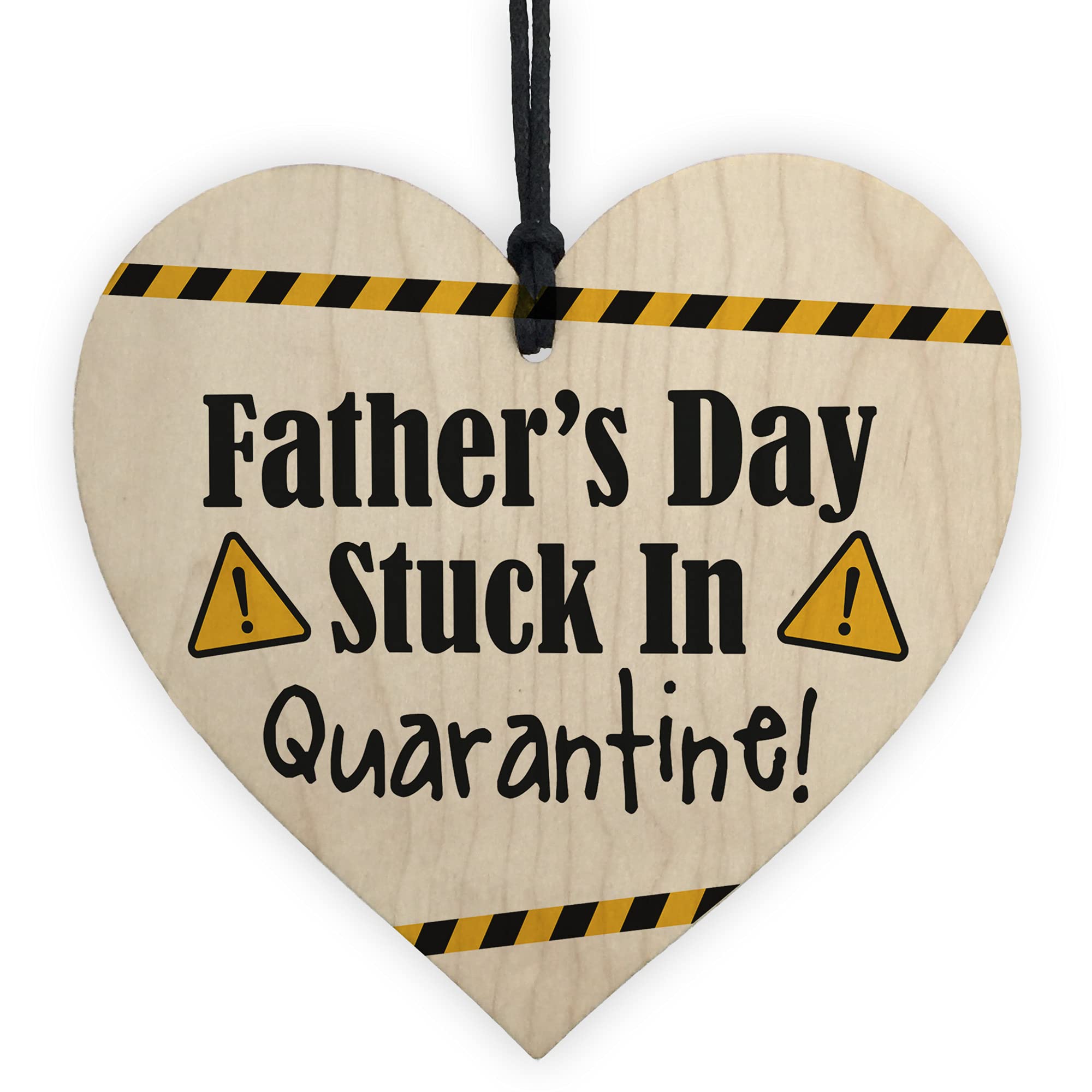 Funny Fathers Day Gift Lockdown Quarantine Gift Wood Heart Gift For Dad Joke Gift For Him