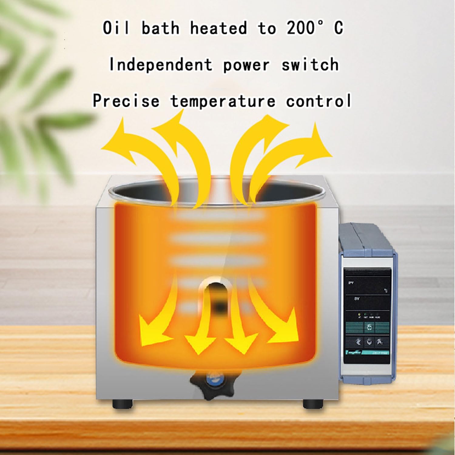1500W/220v Lab Water Bath, 5L Stainless Steel Liner Digital Heating Devices, Lifting Stroke 120mm, 250℃ Temperature Control, for Chemical Engineering, Pharmaceuticals