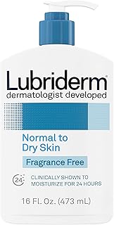 Lubriderm Daily Moisture Hydrating Unscented Body Lotion with Pro-Vitamin B5 for Normal-to-Dry Skin for Healthy-Looking Sk...