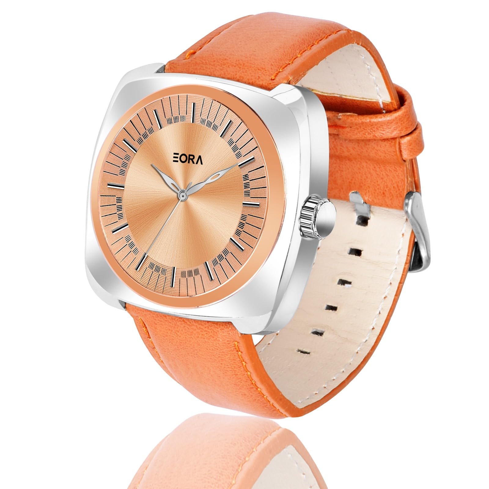 EORA Le Exclusive Leather - Analog Watch for Men-Stylish Timepiece with Fox Leather Copper Orange Belt (B0CSWXCP1Z) Amazon Price History, Amazon Price Tracker