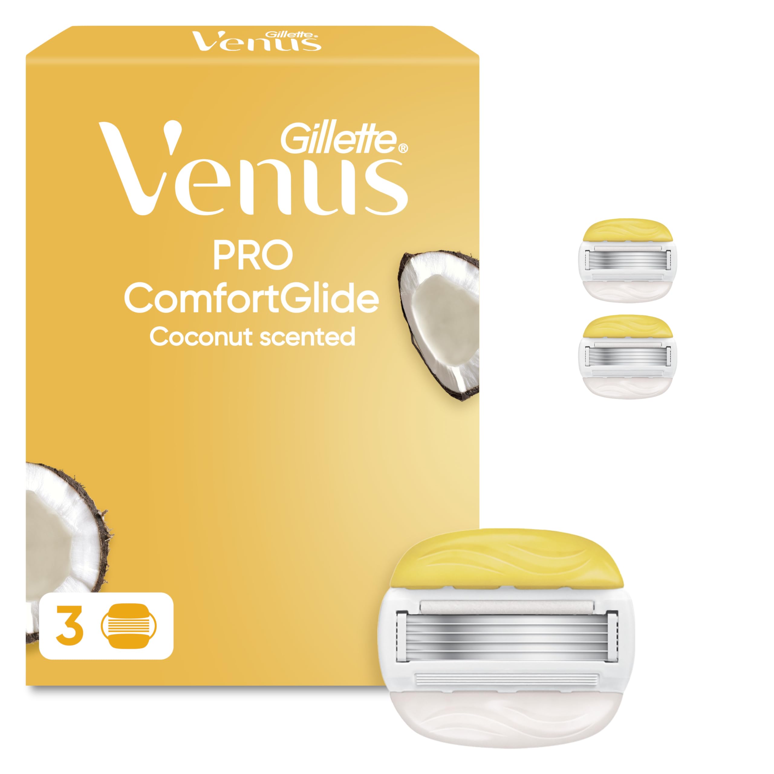 Venus Women's Comfortglide Coconut Plus Olay Razor Blades X 3