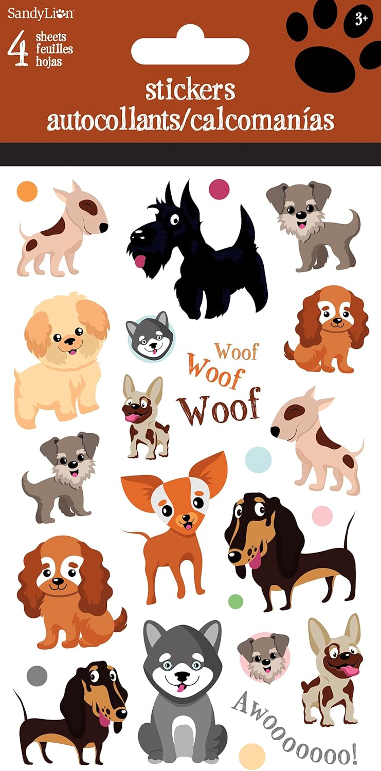 Trends International Playful Puppies Standard Sticker - 4 Sheet