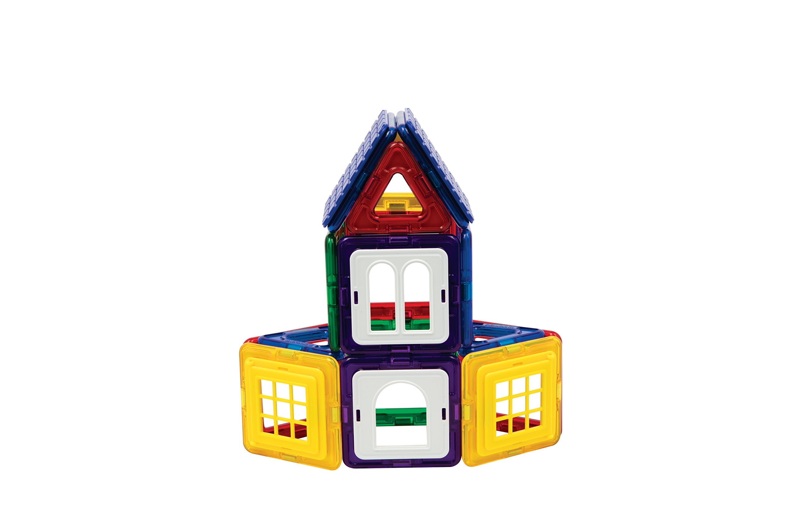 Magformers Wow House Magnetic Building Blocks Tiles Toy. Makes 20 Different Houses. Comes with Extra Puzzle Play Sheets And Building Cards Guides for Younger Children.