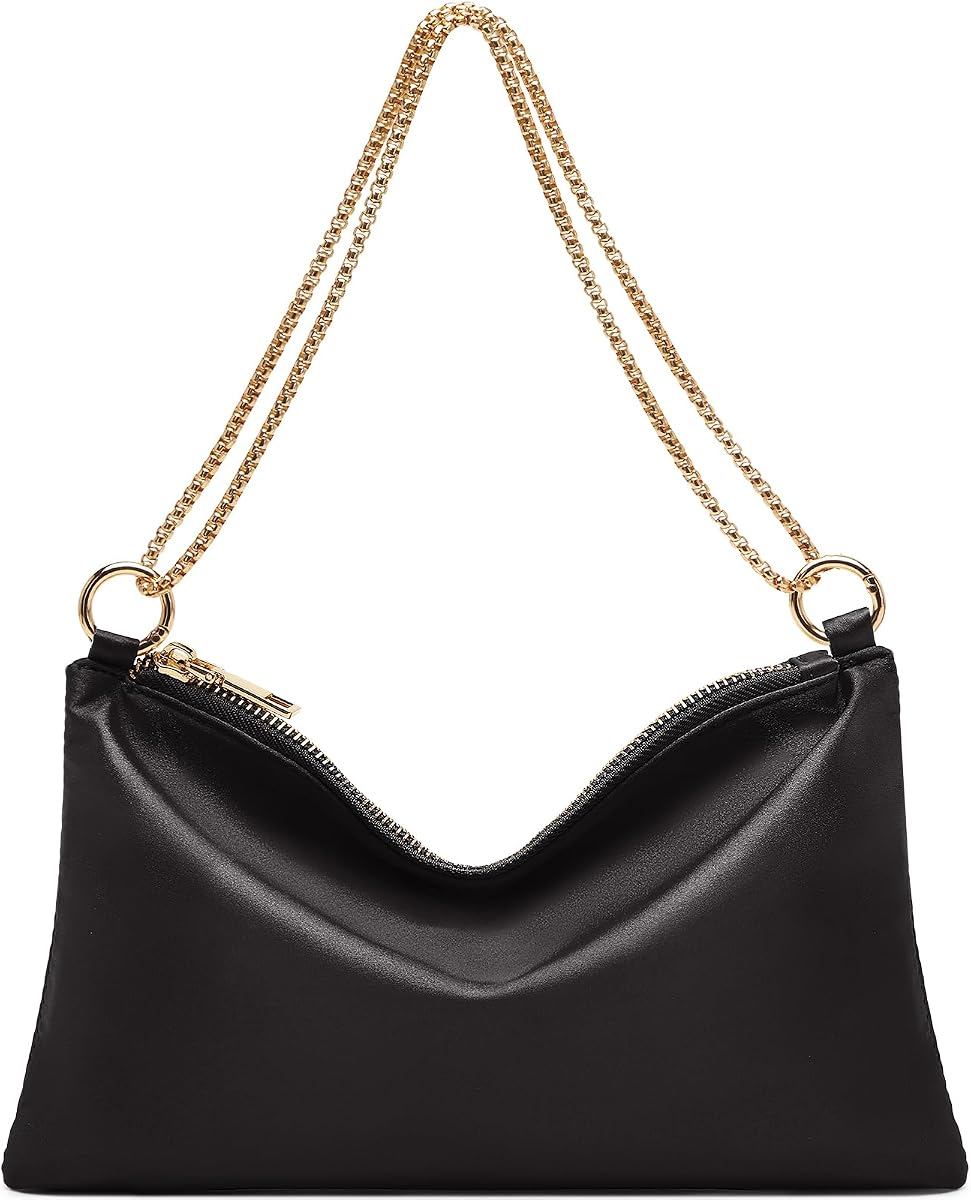 Women's Evening Handbag Satin Shoulder Bag Purse for Prom Engagement Cocktail Party Wedding
