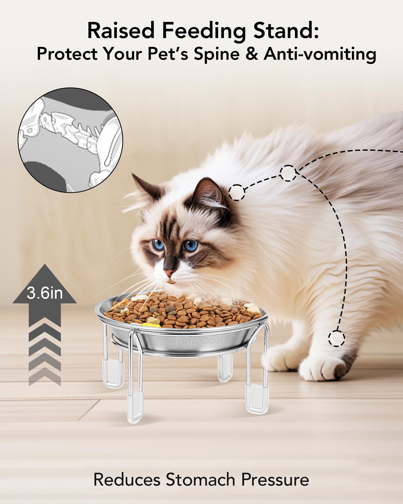 Elevated cat Bowl, 6.3