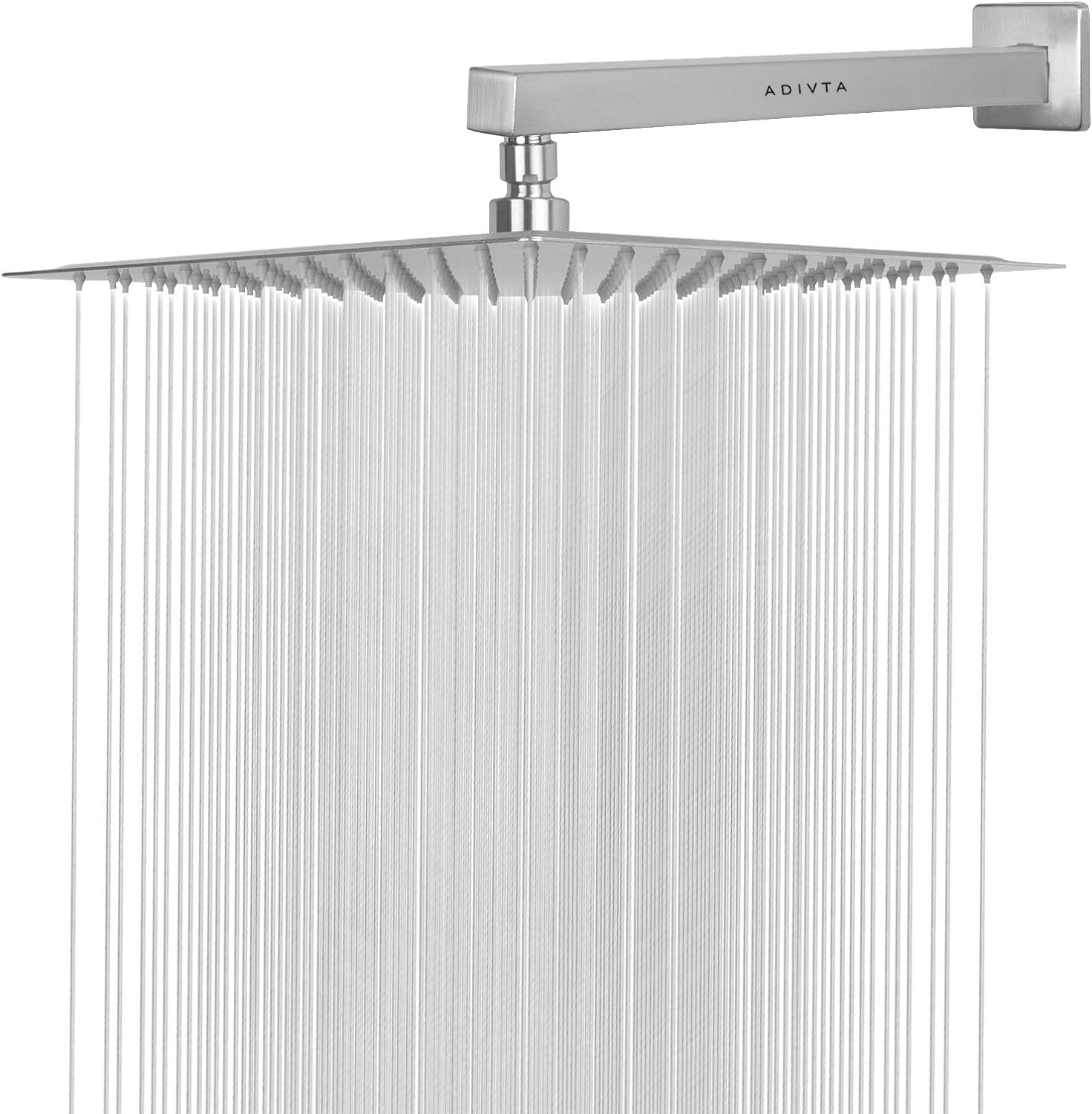 Adivta Mirror Stainless Steel Square Ultra Slim High Pressure Rainfall Shower Head for bathroom With Arm Fit (Pack of 1) (SHOWER_8*8_15) (B0CPPYCSCL) Amazon Price History, Amazon Price Tracker