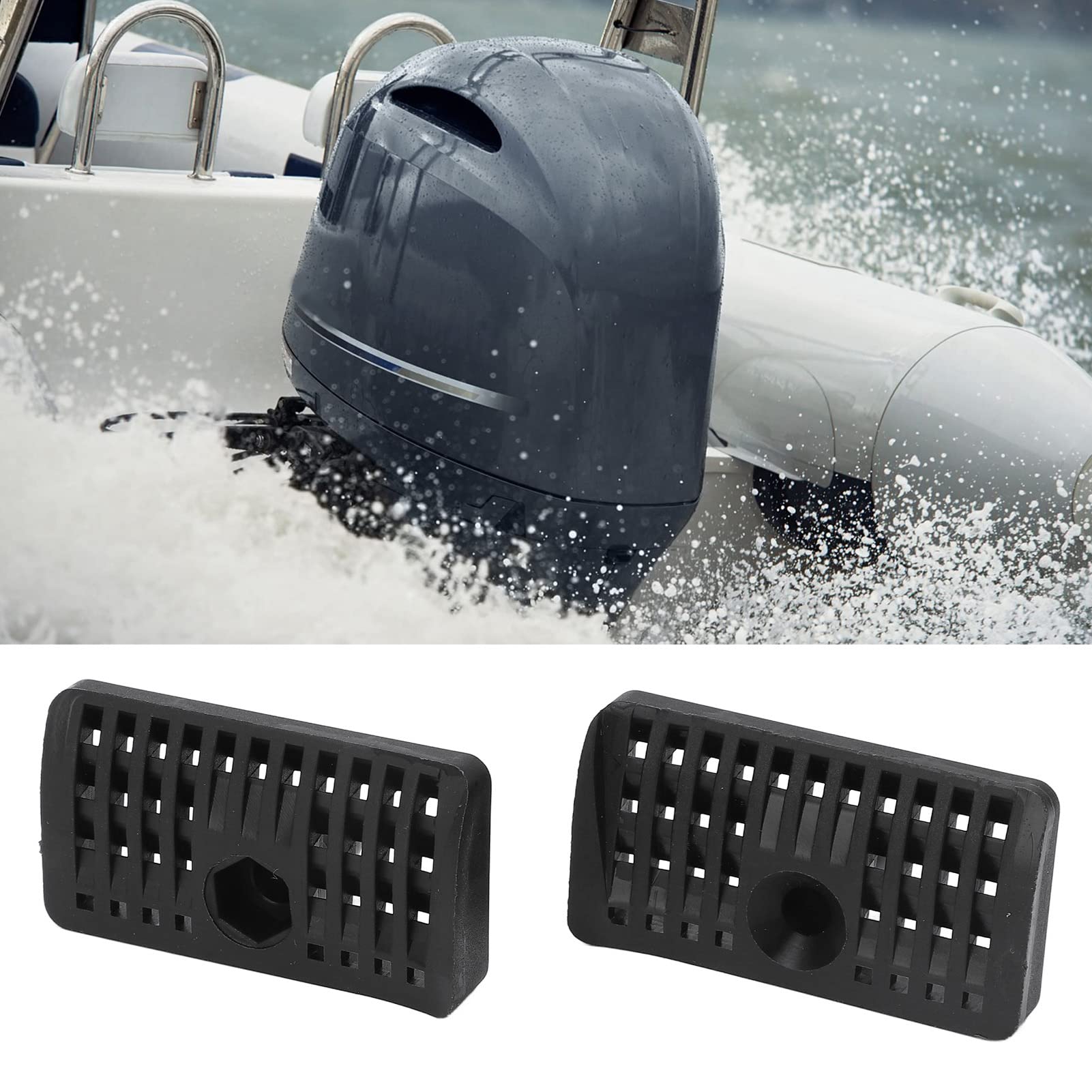 Aramox Coppia Coperchi Ingresso Acqua per Motore Fuoribordo Marino, Sostituzione per Hidea Parsun 6H1, Nylon, 6H1-45214-00