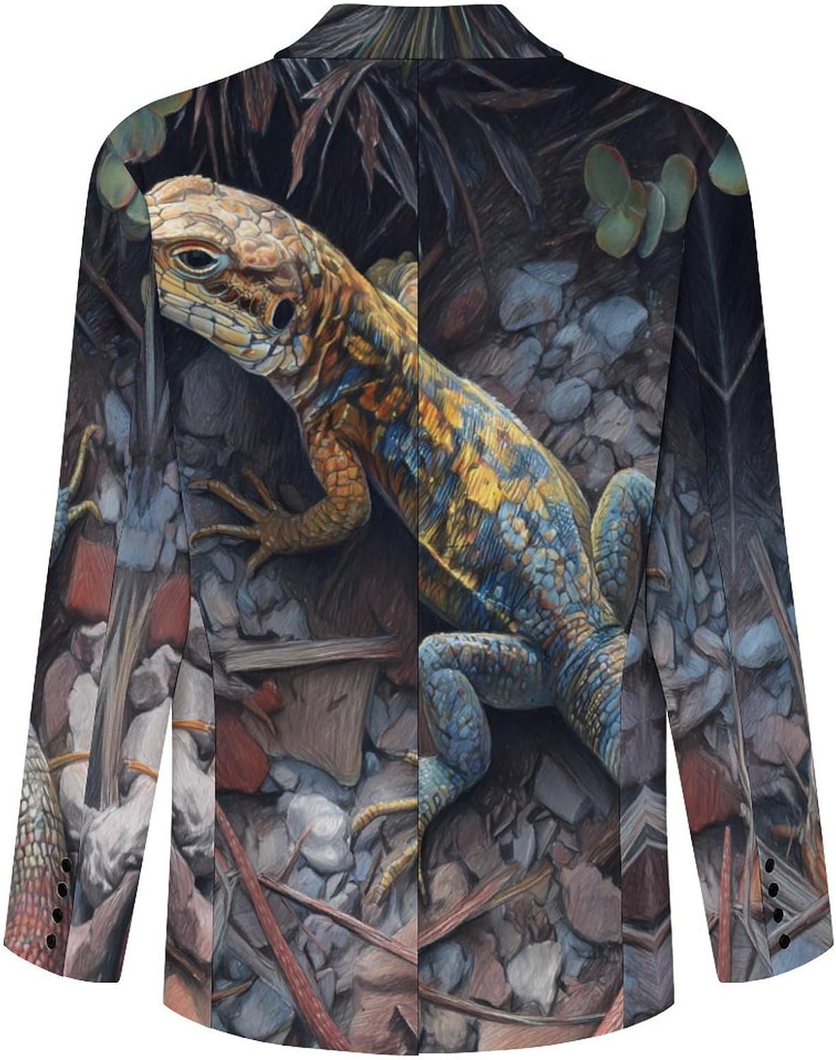 Colorful Lizard Classic Suits Blazer for Men Business Tuxedo Jacket