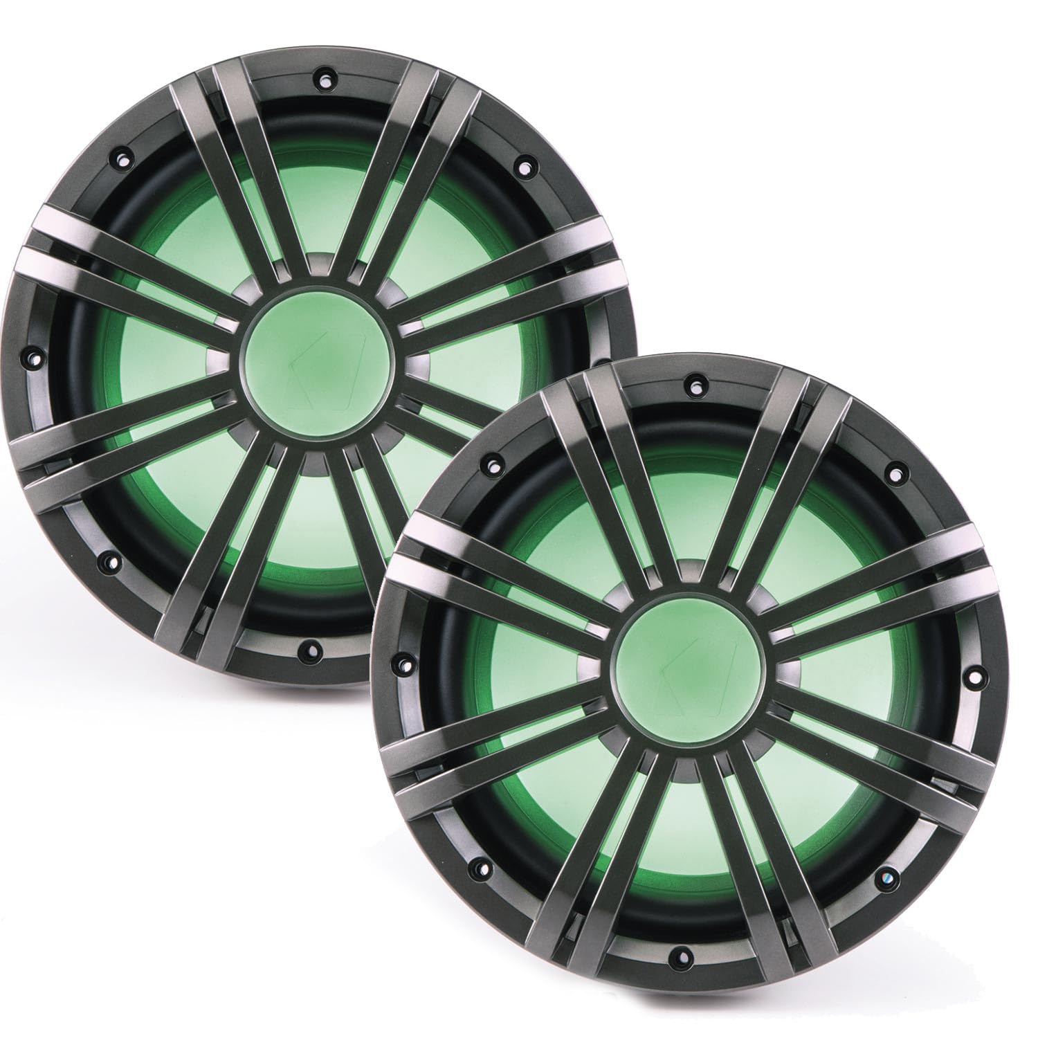 KICKER 10 Inch KM-Seires Marine 2 Ohm Subwoofer 41KMW102LC Bundle