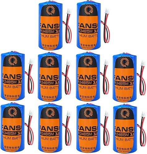 POWCAMAH ER34615M D Cell Batería de litio con enchufe 3.6V 14000mAh batería no recargable para máquina herramienta CNC, máquina de impresión, medidor