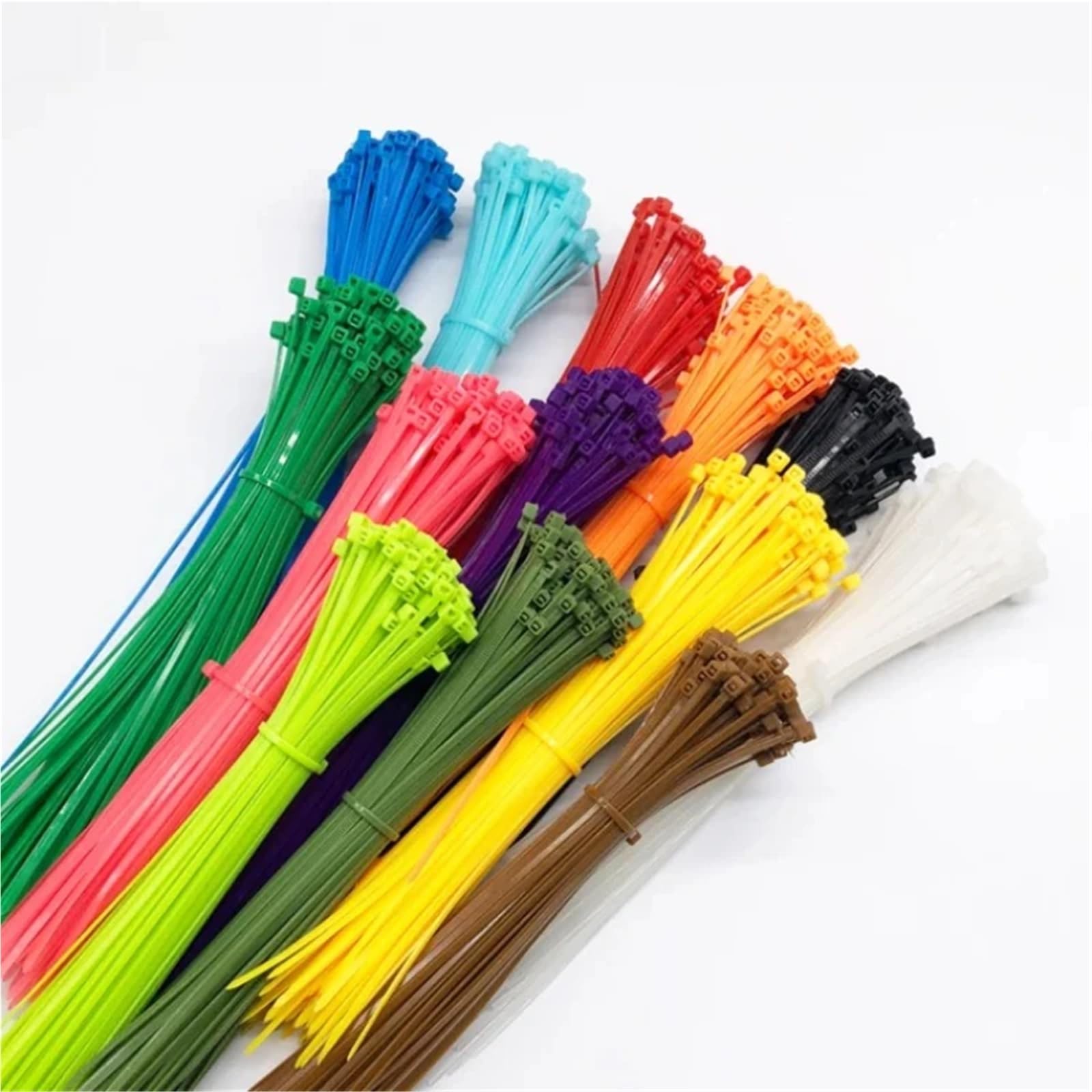 Bridas para Cables, 400 Correas de cordón Ajustables Nailon con Cierre automático, Alambre plástico(Blue,5x200mm)